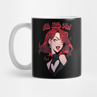 Oh, Bite Me! cute gothic vampire girl Mug